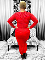 Load image into Gallery viewer, Fall Ruched Dress - Wine Color Dazzled By B