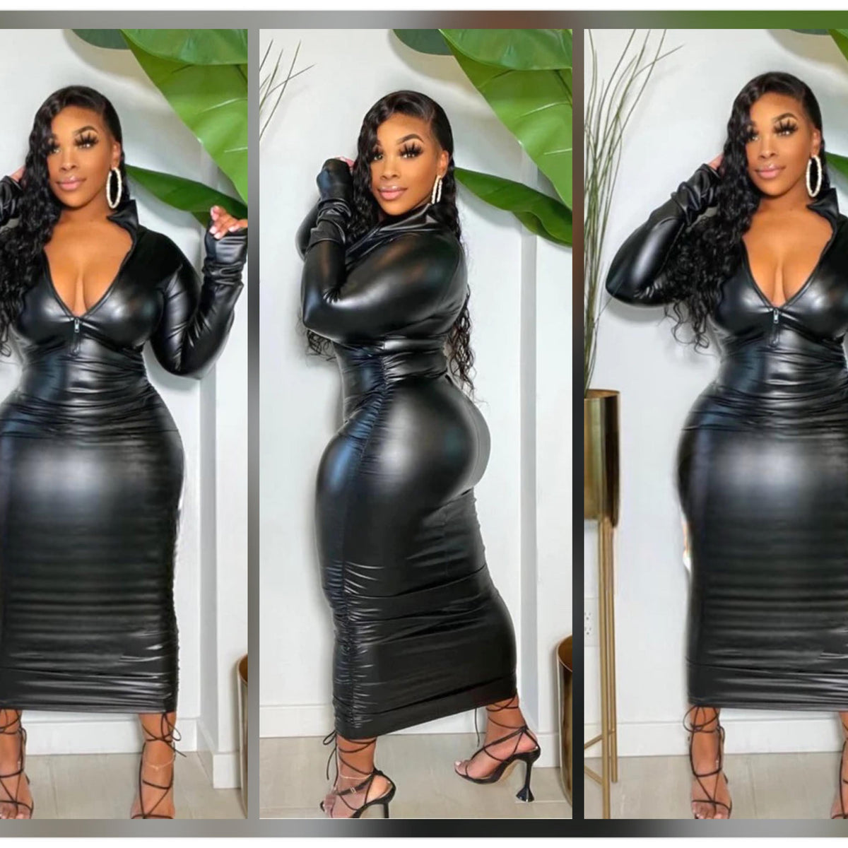 Liquid Dress | Black Leather Dress | Black Dress | Sexy Black Dress