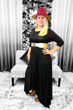 Load image into Gallery viewer, The Black Flare Dress Dazzled By B
