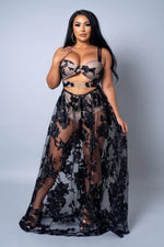 Load image into Gallery viewer, Lacey Racey Dress - Black Dazzled By B