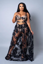 Load image into Gallery viewer, Lacey Racey Dress - Black Dazzled By B
