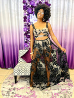 Load image into Gallery viewer, Lacey Racey Dress - Black Dazzled By B