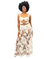 Load image into Gallery viewer, Lacey Racey Dress - White Dazzled By B