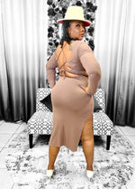 Load image into Gallery viewer, No Answer Midi Dress - Brown Dazzled By B
