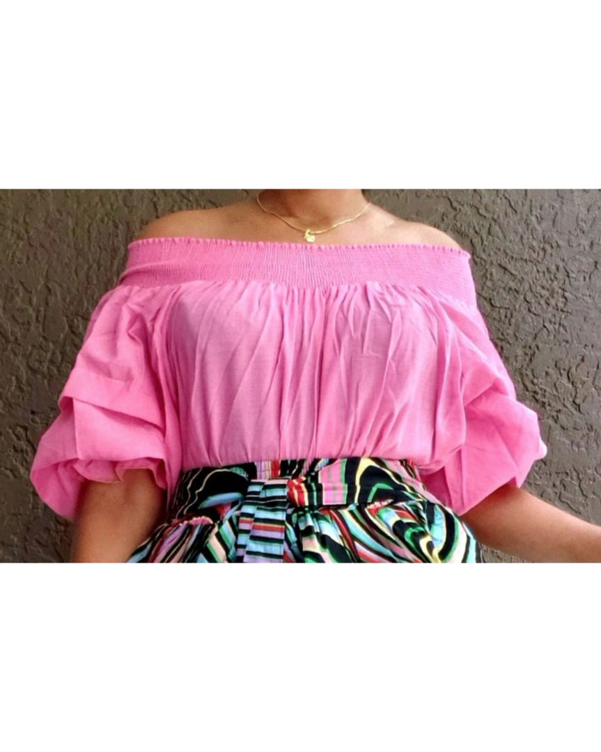 Off Shoulder Smocked Top - Multiple Colors Available Dazzled By B