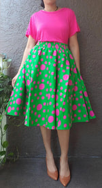 Load image into Gallery viewer, Green Polka Dot Skirt Dazzled By B