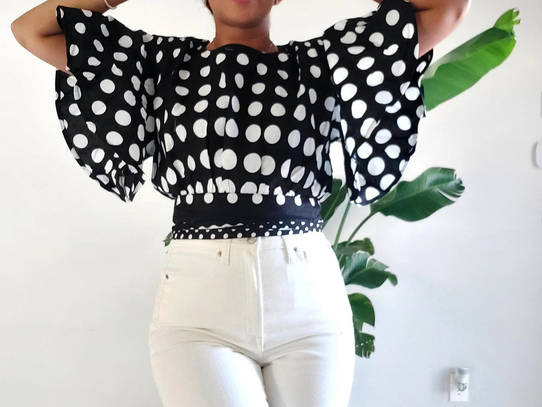 Polka Dot Crop Top - Multiple Colors Available Dazzled By B