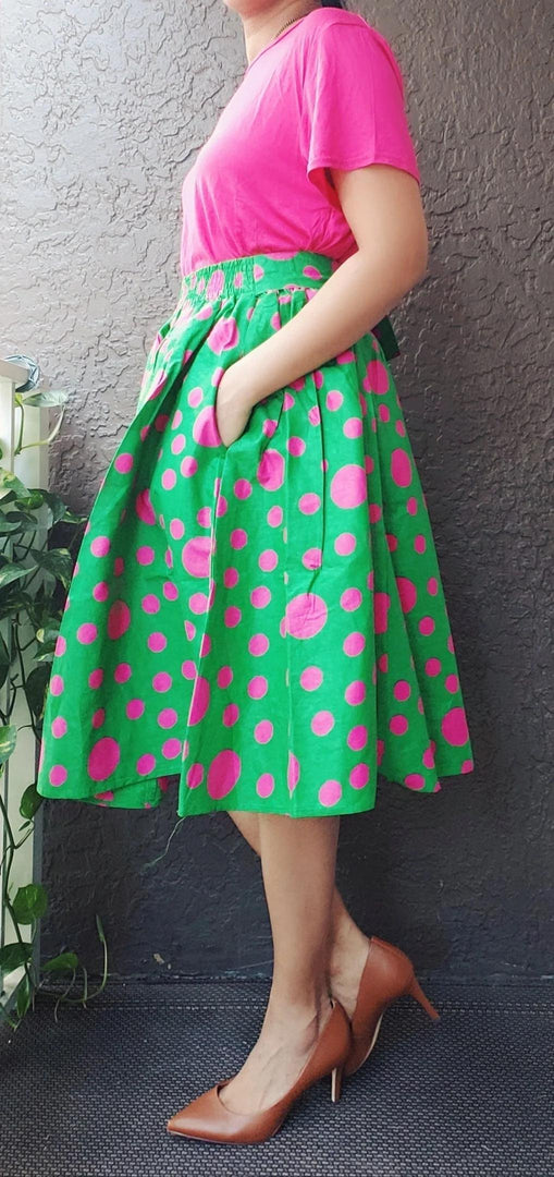 Green Polka Dot Skirt Dazzled By B