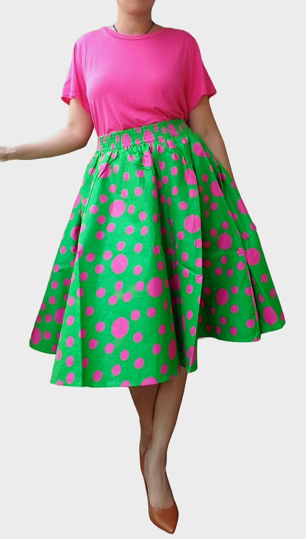 Green Polka Dot Skirt Dazzled By B