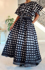 Load image into Gallery viewer, Polka Dot Crop Top Skirt Set Dazzled By B
