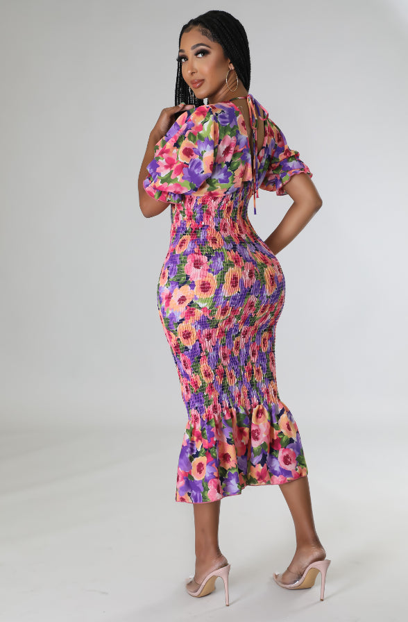 Purple Navy Floral Dress Dazzled By B