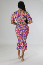Load image into Gallery viewer, Purple Navy Floral Dress Dazzled By B