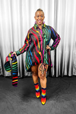 Load image into Gallery viewer, Rainbow Hi Low Tunic Dazzled By B