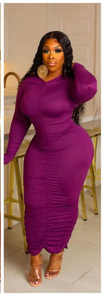 Load image into Gallery viewer, Fall Ruched Dress - Multiple Colors Available Dazzled By B