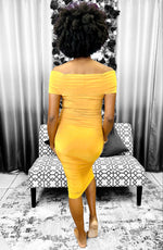 Load image into Gallery viewer, The Midi Dress - Mustard Dazzled By B