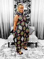Load image into Gallery viewer, Turtle Neck Printed Jumpsuit Dazzled By B
