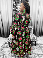Load image into Gallery viewer, Print Wrap Dress Dazzled By B