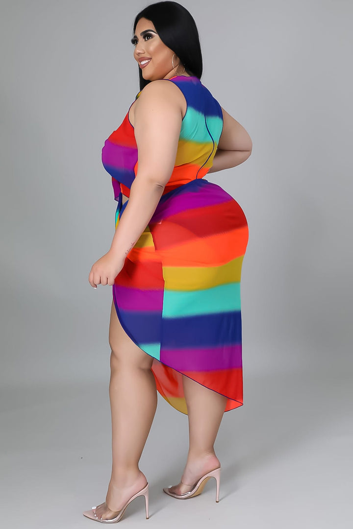 Rainbow Bodysuit Skirt Set Dazzled By B