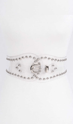 Load image into Gallery viewer, Studded Clear Fashion Belt - Multiple Colors Available Dazzled By B