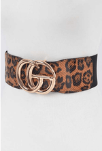 Load image into Gallery viewer, Leopard Print Buckle Stretch Belt Dazzled By B