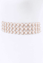 Load image into Gallery viewer, Pearl Studs Clear Belt - Multiple Colors Available Dazzled By B