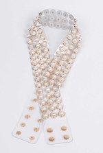 Load image into Gallery viewer, Pearl Studs Clear Belt - Multiple Colors Available Dazzled By B