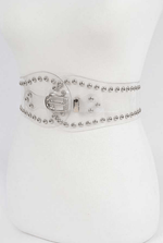 Load image into Gallery viewer, Studded Clear Fashion Belt - Multiple Colors Available Dazzled By B