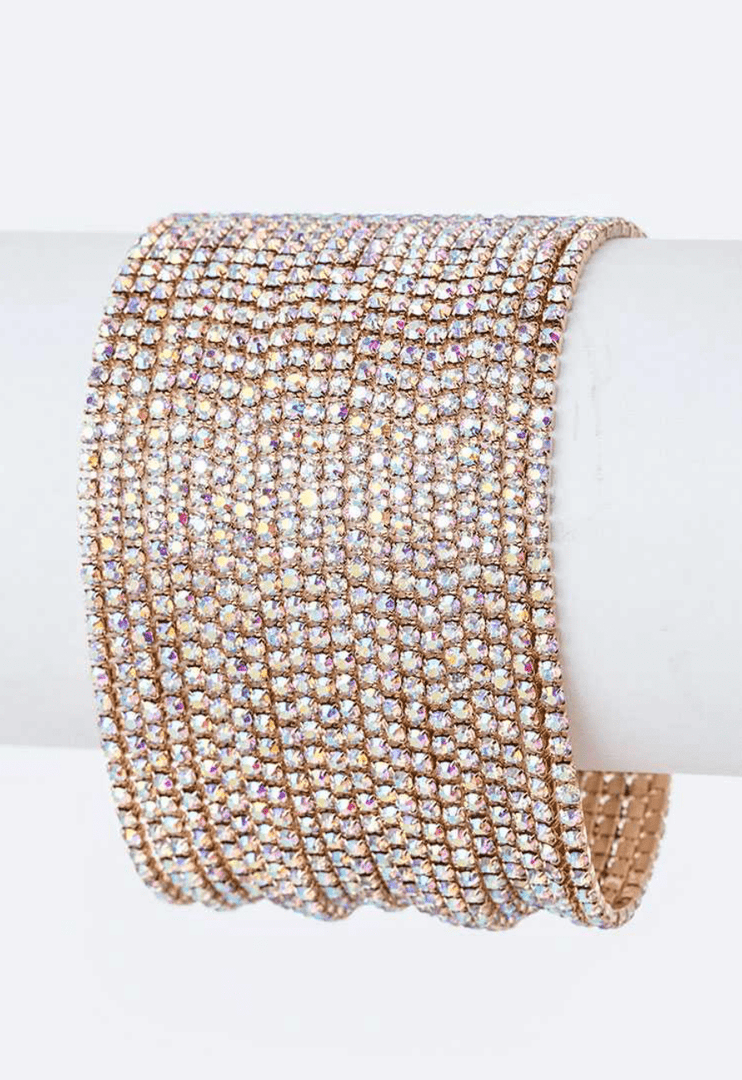 Layered Rhinestone Bracelet - Multiple Colors available Dazzled By B