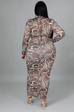 Load image into Gallery viewer, Chocolate Swirl Dress Dazzled By B