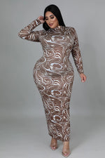 Load image into Gallery viewer, Chocolate Swirl Dress Dazzled By B