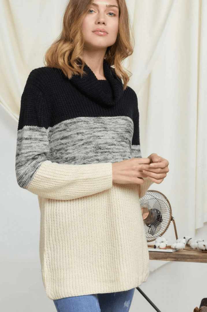 Color Block Sweater Dazzled By B