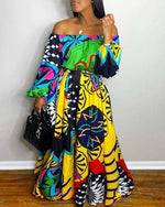 Load image into Gallery viewer, Graphic Maxi Dress Dazzled By B