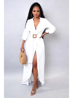 Load image into Gallery viewer, The White Wrap Dress Dazzled By B