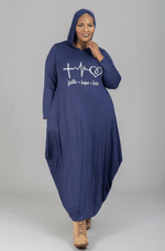 Load image into Gallery viewer, Faith Hope Love Hoodie Dress - Multiple Color Dress Dazzled By B