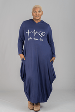 Load image into Gallery viewer, Faith Hope Love Hoodie Dress - Multiple Color Dress Dazzled By B
