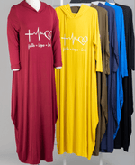Load image into Gallery viewer, Faith Hope Love Hoodie Dress - Multiple Color Dress Dazzled By B