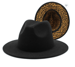 Load image into Gallery viewer, Black/ Leopard Print Fedora Dazzled By B
