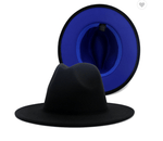Load image into Gallery viewer, Black/Royal Blue Fedora Dazzled By B

