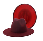Load image into Gallery viewer, Burgundy/Red Fedora Dazzled By B
