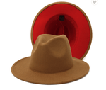 Load image into Gallery viewer, Khaki/ Red Fedora Dazzled By B