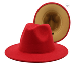 Load image into Gallery viewer, Red/Camel Fedora Dazzled By B