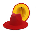 Load image into Gallery viewer, Red/Yellow Fedora Dazzled By B