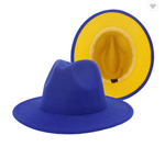 Load image into Gallery viewer, Royal Blue/ Yellow Fedora Dazzled By B