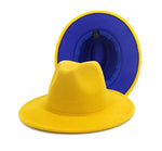 Load image into Gallery viewer, Yellow/Royal Blue Fedora Dazzled By B