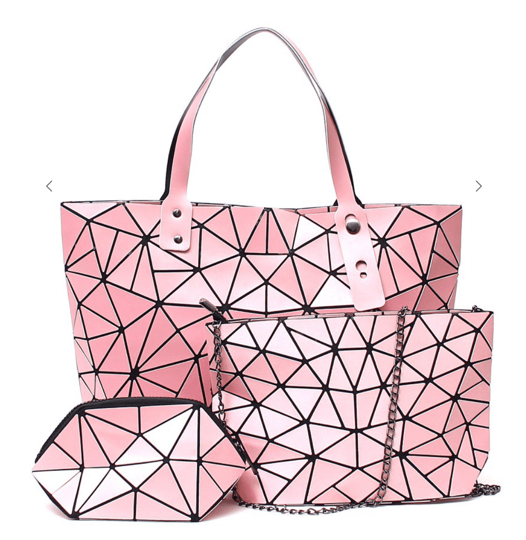 Fashion Geometric Checker 3-in-1 Pink Dazzled By B