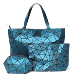 Load image into Gallery viewer, Fashion Geometric Checker 3-in-1 Teal Color Dazzled By B
