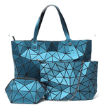 Load image into Gallery viewer, Fashion Geometric Checker 3-in-1 Teal Color Dazzled By B

