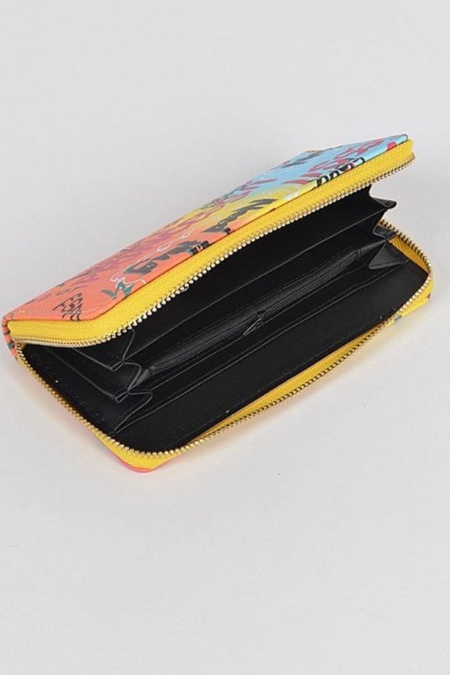 Graffiti Zipper Wallet - Multi Dazzled By B