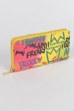 Load image into Gallery viewer, Graffiti Zipper Wallet - Multi Dazzled By B