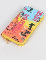 Load image into Gallery viewer, Graffiti Zipper Wallet - Multi Dazzled By B